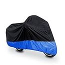 uxcell XL 190T Rain Dust Protector Black Blue Motorcycle Cover 96 Inch for Suzuki All Scooter Mopeds