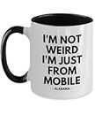 Mobile Alabama TwoTone Coffee Mug For Mobilian Alabamian Birthday Valentine Anniversary, Ideal Gift Ideas For Her or Him, AL