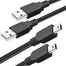 SCOVEE PS3 Controller Cord, 【2 Pack 10ft】 PS3 Charger Cable for Sony Playstation 3 / PS-3 Slim SixAxis Controller,PS3 Charging Cord,PS3 Charging Cable,PS Move DualShock 3 Remote Charge Wire