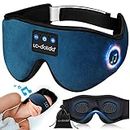 Sleep Mask Bluetooth, Sleep Headphones Music 3D Eye Cover Headsets Travel Built-in HD Ultra Soft Thin Speakers Microphones For Side Sleeper Airplane,Personalised Gifts for Men Women Mom Dad Unisex Women's Day Gift