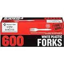 Daily Chef White Plastic Forks,, 600 Count (Pack of 36)
