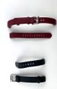 2 Wristband For Fitbit Alta/Alta HR Replacement Leather Women -Red/Black Sz Sm/P