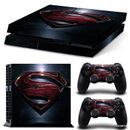 PS4 Playstation 4 Console Skin Decal Sticker Superman + 2 Console Skins Set 