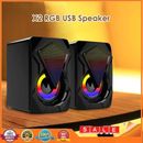 X2 Computer Speakers USB Powered Subwoofer with RGB Light for Desktop Laptop PC