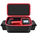 Air Compressor Bag Compatible with Milwaukee M18 Inflator 2848-20,Air Pump Carrying Box for Milwaukee Tools,Storage Holder with 2 Pockets for 18V 3.0/4.0/5.0/6.0/6.5/7.0/8.0/9.0Ah Battery (Case Only)