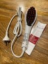 INSTYLER STRAIGHT AWAY HAIR STRAIGHTENER BRUSH, WHITE, OUT OF BOX, WITH MANUAL