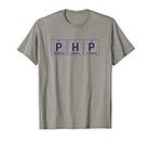 Programador PHP - Diseño de elementos de tabla periódica azul Camiseta