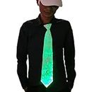 Light Up Tie 7 Colors LED Novelty Necktie, USB Recharging Luminous Party Ties Christmas Costume Accessory for Christmas Rave Party Burning Man Father’s Day