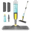 NileHome Mops for Floor Cleaning, Microfiber Spray Mop with 400ml Refillable Bottle and 2 Replacement Pads Dry Wet Floor Mop for Household or Commercial Use Dust Mop for Hardwood Laminate Tile Ceramic