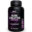 Pure Creatine - EAFIT - Améliore les capacités physiques en musculation - 3g de Créatine Monohydrate par jour - Force, Performance - Efforts intenses, Prise de muscle, sport - Récupération - 90Gélules
