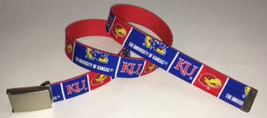 Kansas Jayhawks CINTURÓN NCAA Fanático Game Gear College Alumnos Logotipo Equipo Tienda Ropa KU