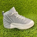 Nike Air Jordan 12 Retro Boys Size 1Y Gray Athletic Shoes Sneakers 151186-015