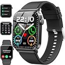 Smart Watch for Men Women, 1.85" Smartwatch (Answer/Make Call), IP68 Waterproof Fitness Tracker, 100+ Sport Modes, Heart Rate Monitor, Sleep Monitor, Pedometer, Smartwatches for Android iOS, Black