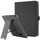 HGWALP Universal Stand Case for 6-6.8 inch eReaders,Premium PU Leather Sleeve Stand Cover with Handstrap Compatible with All 6" 6.8" Paperwhite/Kobo/Tolino/Pocketook/Sony E-Book Reader-Black