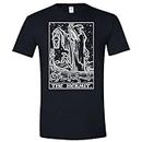 The Hermit Tarot Card Mens T Shirt Grim Reaper Halloween Gothic T Shirt Goth Clothing Black 3XL