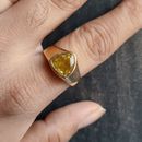 Anniversary Gift For Her Natural Citrine Cocktail Mens Ring Ring 925 Silver