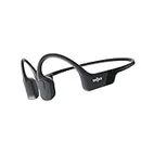 SHOKZ OpenRun - Open-Ear Bluetooth Bone Conduction Sport in Ear Headphones - Sweat Resistant Wireless Earphones for Workouts and Running - Built-in Mic, with Headband(Black)