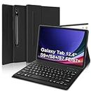 SENGBIRCH Samsung Galaxy Tab S9 FE Plus 12.4 Inch Keyboard Case - Samsung Galaxy Tab S9FE+/S7FE+/S7+/S8+ 12.4 Inch Tablet Keyboard, Detachable Magnetic Keyboard, Black