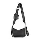 Ceres Cross Body Fit Sling Bag Women Use Travel office Business Faux Leather (22JY28) Black