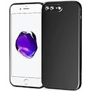 TENOC Phone Case Compatible with iPhone 7 Plus & iPhone 8 Plus, Black Case Anti-Fingerprint Protective Bumper Matte Cover for 5.5 Inch