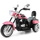 6V Kids Ride On Chopper Motorcycle 3 Wheel Trike with Headlight and Horn Pink