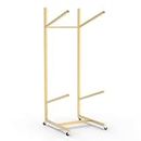 WDJBPSH Floor Standing Yoga Ball Holder, Commercial Yoga Balls Display Stand with Wheels, Home Gym Studio Sports Equipment Organizer Holder (Color : Gold)