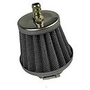 RedCap 39mm Air Filter with Nipple For 90cc 110cc 125cc Dirt Pit Bike GY6 50cc QMB139 Moped Scooter Off Road Motorcycle ATV Quad XR50 CRF50 CRF70 XR CRF KLX Apollo X RFZ SSR Lifan (Chrome)