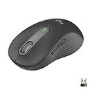 Logitech Signature M650 L Mouse wireless - Per mani grandi, Durata Batteria 2 anni, Clic Silenziosi, Tasti Personalizzabili, Bluetooth, per PC/Mac/Più dispositivi/Chromebook - Grigio