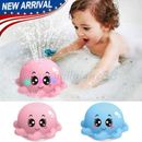 With LED Lights Baby Bathroom Kids Octopus Whale Automatic Water Spray Bath Toys