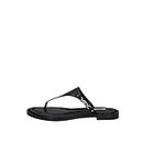 Michael Kors Women's Daniella Flat Thong Sandal, Black, 4 UK