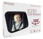 Baby Car Mirror for Back Seat Safest Newborn Essentials with Rear View, Shatterproof, Adjustable to See Rear Facing for Infants, Kids and Pets