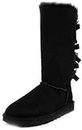 UGG Women's BAILEY BOW TALL II Fashion Boot, black, 8 M US
