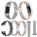 For Fitbit Charge 3 & 4 Watch Bracelet Strap Metal Wrist Band Diamonds Blink