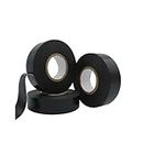 3Pc Electrical Tape, Black Masking Tape for Makers, 2cm*20m/0.7in*65.6ft Black Tape, Waterproof Tape, Suitable Arts Crafts Science Math DIY, School Projects Labeling Constructing Creating, Low Residue