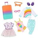 Glitter Girls – Suitcase & Fashion Set – Luggage & 3 Outfits – Rainbow Pajama, Swimsuit, Star-Print Dress – 14-Inch Doll Clothes & Accessories – 3 Years + – GG Suitcase Set