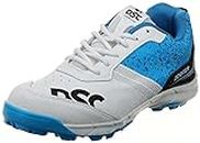 DSC Zooter Cricket Shoe for Men and Boys, Size-6 UK (White-Blue)
