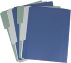 Juego de carpetas de archivos de polietileno de rendimiento, suministros de oficina, azul, gris, verde, surtido 