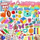 1000Pcs Fidget Toys Pack, Bulk Party Favors for Kids, Stocking Stuffers, Treasure Box Chest, Birthday Party, Classroom Carnival Prizes, Pinata Stuffers, Goodie Bag Stuffers, Stress Relief, Sensory Toy