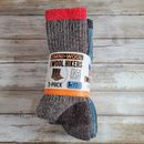 Paquete de 3 calcetines de excursionista de lana merino grandes hechos en EE. UU.