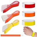 HASTHIP® 300 Pack Paper Wristbands Neon Wrist Bands for Events Variety Neon Wrist Bands Lightweight Concert Wristbands Colored Waterproof Hand Bands for Party(100*Red+100*Orange+100*Yelllow)