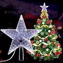 ALILA Flashing Star LED Christmas Tree Topper Star Colour Changing Lamp Xmas Decoration Light, 8 inches