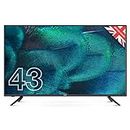 Cello Y22ZBVD0234 43 inch Full HD LED TV, Built-in Freeview HD, Made in UK, Built in Satellite Receiver, 3 x HDMI, USB 2.0, Record Live, Easy to Setup TV, Non-Smart Tv, Perfect for Lounge