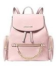 Michael Kors Jet Set Medium Powder Blush Pink Leather Women Backpack 35T1GTTB6L, Pink, Medium, Drawstring