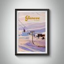 Glencoe Schottland Skigebiet Reiseposter - gerahmt - Eimerliste Drucke