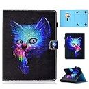 HereMore 9-10.1 Inch Tablet Case, Protective Case Cover for iPad 9.7 2018, Galaxy A6 10.1/Tab E 9.6, ASUS ZenPad 10, Lenovo TB-X103F/Tab 2 A10-70, Huawei MediaPad T3 T5 10/M5 Lite, Cat