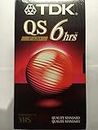 TDK QS 6 Hour Video Cassette T-120 VHS Blank Tape Standard Quality Recording Pack of 3