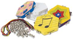 COLORATIONS - Tambourine craft set for children, 12 pieces, musical instruments 