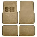 FH Group (FH Group International) Car Floor Mat 4 Piece Set Driver's Seat with Heel Pad Deluxe Front 66 x 43 cm Rear 32 x 43 cm [Regular Japanese Imported Product] Beige