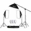 HIFFIN SL50 3 Point LED Photo & Video, Photography Softbox Lighting Kit for YouTube Videography, Portrait Shooting Studio Lights, Film Making, Key Light, Fill Light and Back Light, Chroma Kit