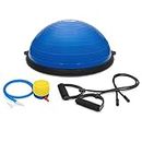 Kobo Balance Ball 58 cm Ball Trainer Half Yoga Exercise Ball with Resistance Bands & Foot Pump for Yoga Fitness Home Gym Workout (Imported)